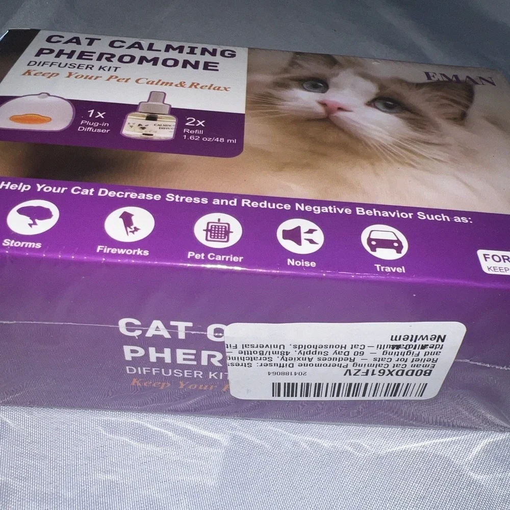 TIOUPI Cat Calming‎ Pheromone Plug-In Diffuser Kit for Cat Anxiety Stress NIP